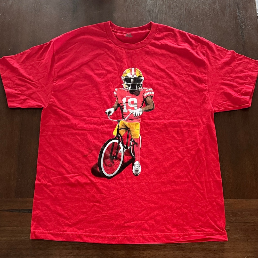 49ers Debo Samuel Red Graphic T-Shirt